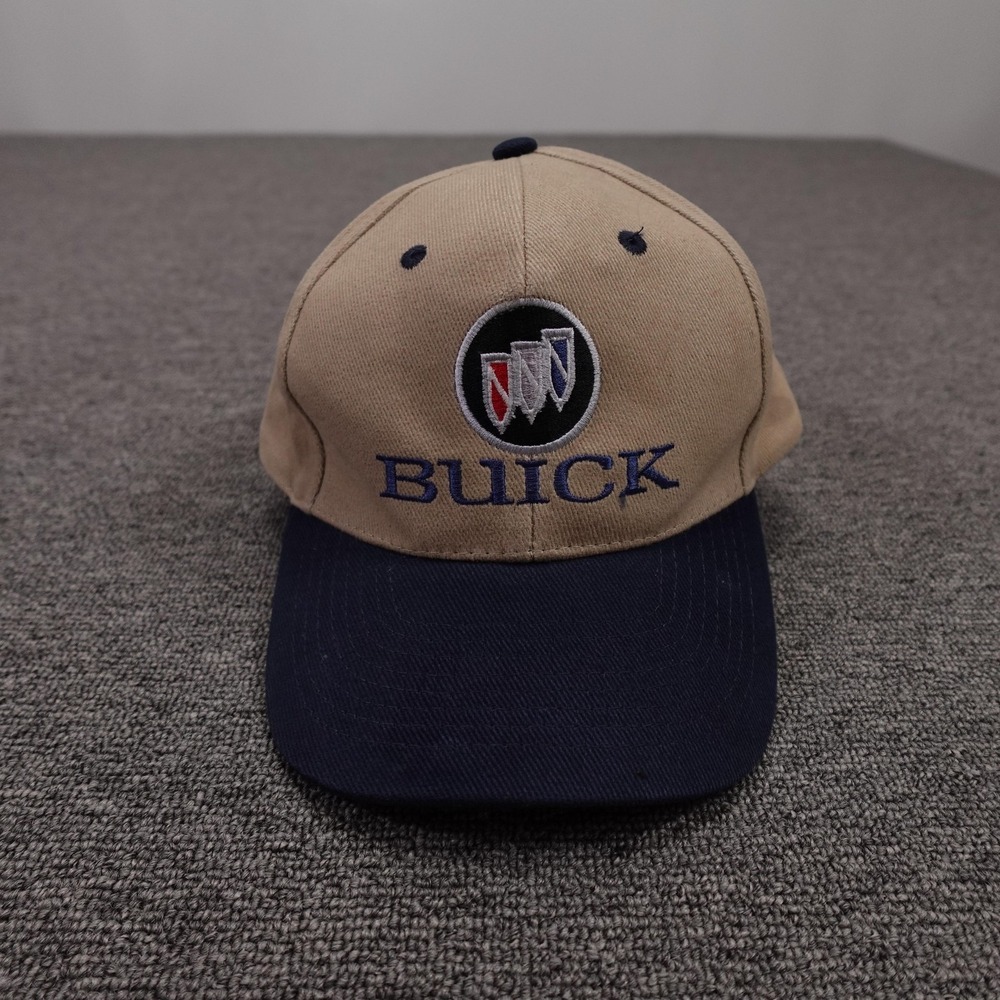 Hot Rods Plus Buick Hat Cap Strap Back Mens One Size Beige Navy Twill Baseball